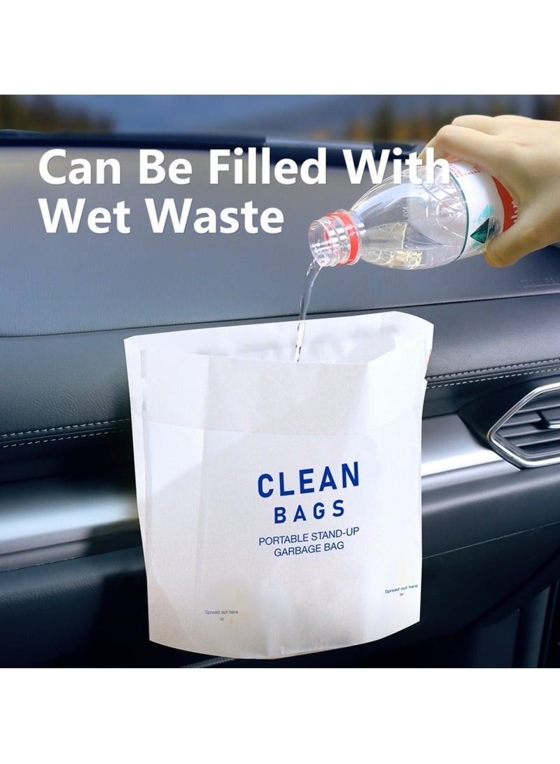 أكياس قمامة لاصقة للسيارة، عبوة من 20 كيسًا مانعة للتسرب، موزع أكياس قمامة للسيارة. - Image 4